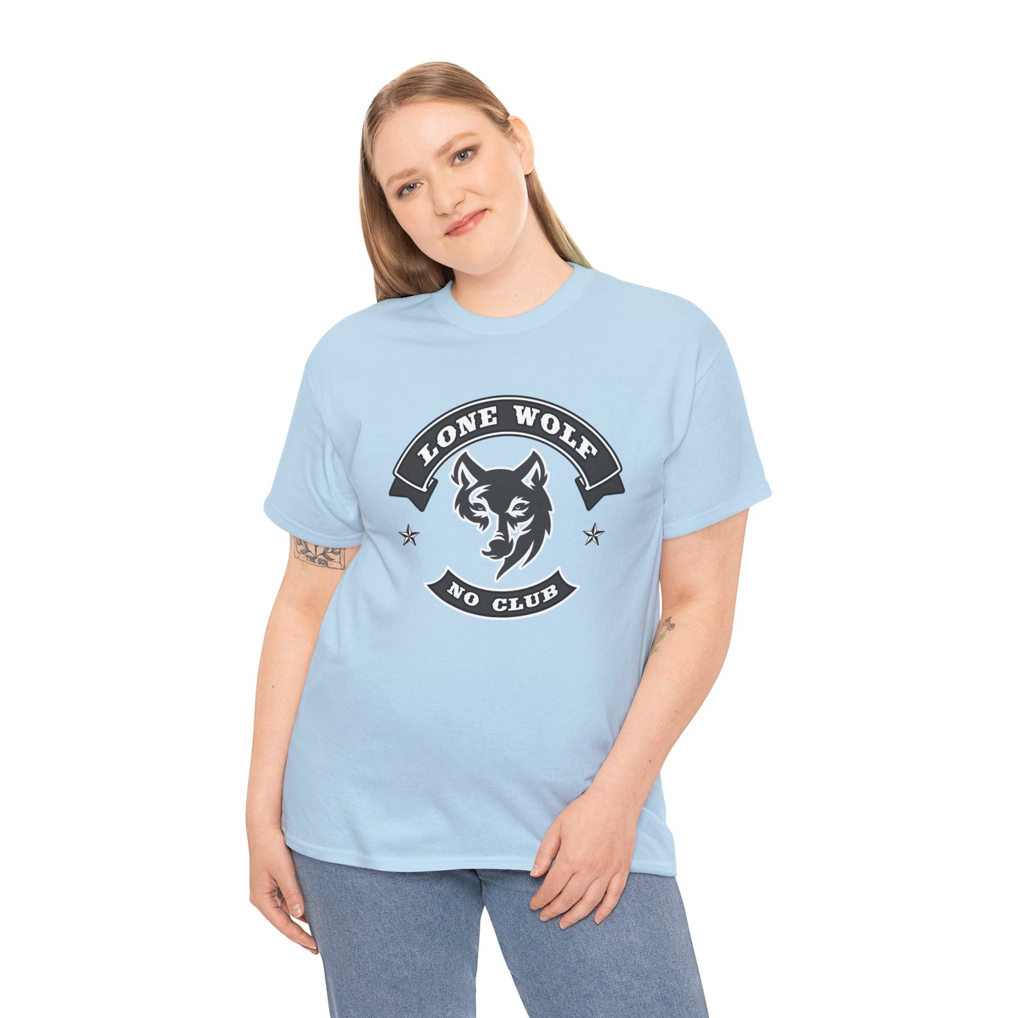 Lone Wolf Tee Shirt - Gildan® 5000 Heavy Cotton™, Classic Fit for the Independent Rider