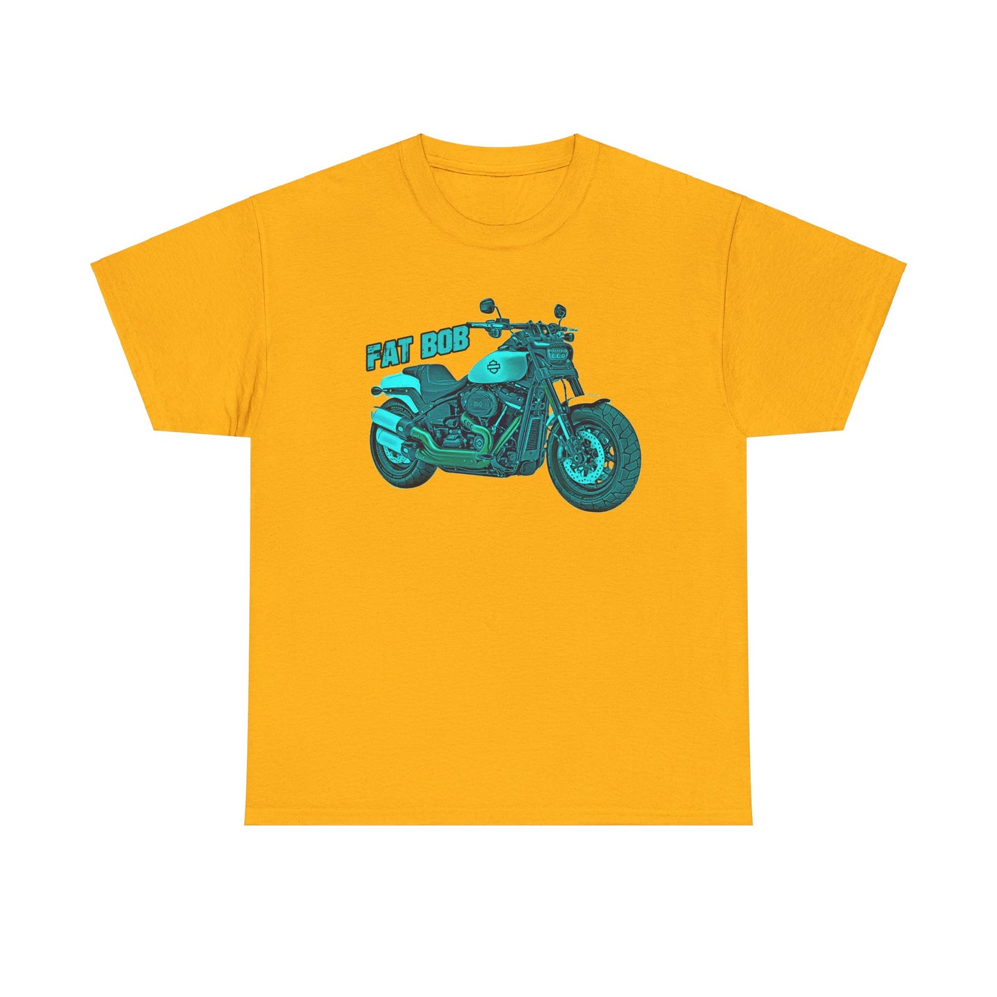Harley Davidson Fatbob T-Shirt - Gildan® 5000 Heavy Cotton™, Stylish & Durable for Motorcycle Lovers