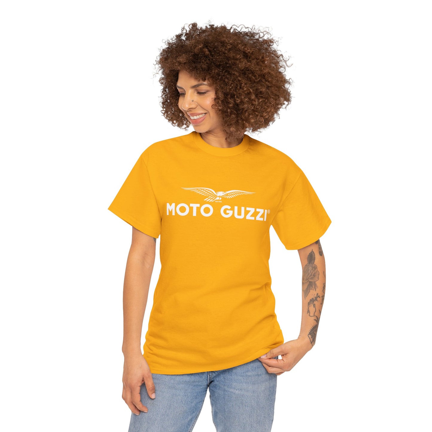 Moto Guzzi Heavy Cotton Logo Tee: Stylish, Durable, and Comfortable