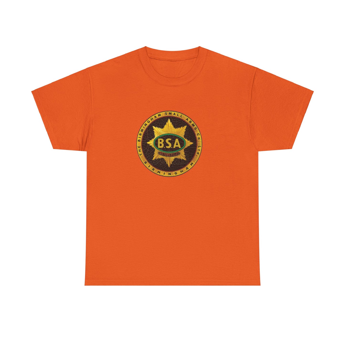 Vintage BSA Logo Tee - Gildan® 5000 Heavy Cotton™, Perfect for Bikers & Motorcycle Enthusiasts
