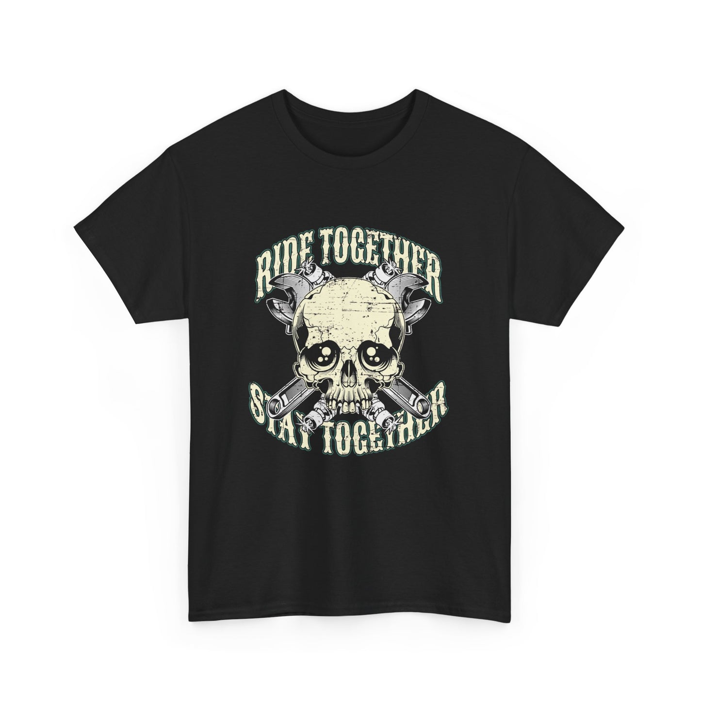 Ride Together, Stay Together T-Shirt | Gildan® 5000 Heavy Cotton™, Stylish and Classic Fit for True Bikers