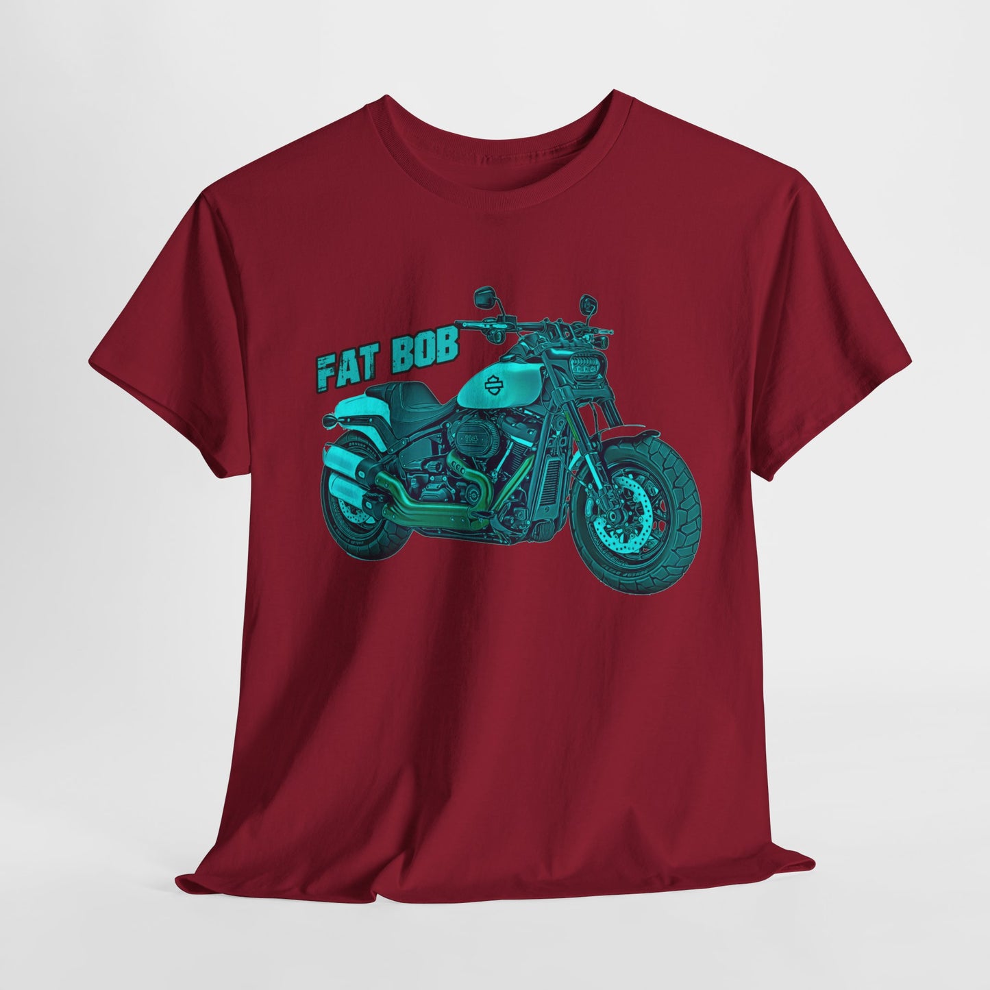 Harley Davidson Fatbob T-Shirt - Gildan® 5000 Heavy Cotton™, Stylish & Durable for Motorcycle Lovers