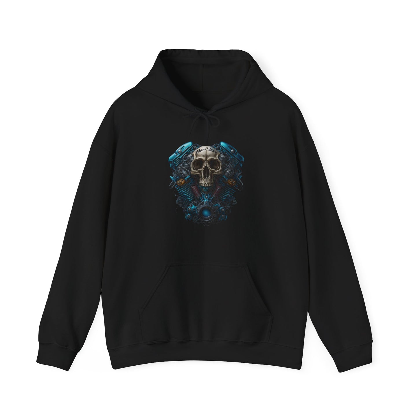Biker Culture Hoodie - Crafted for Quality and Style, 75% Cotton, No-Pocket Design
