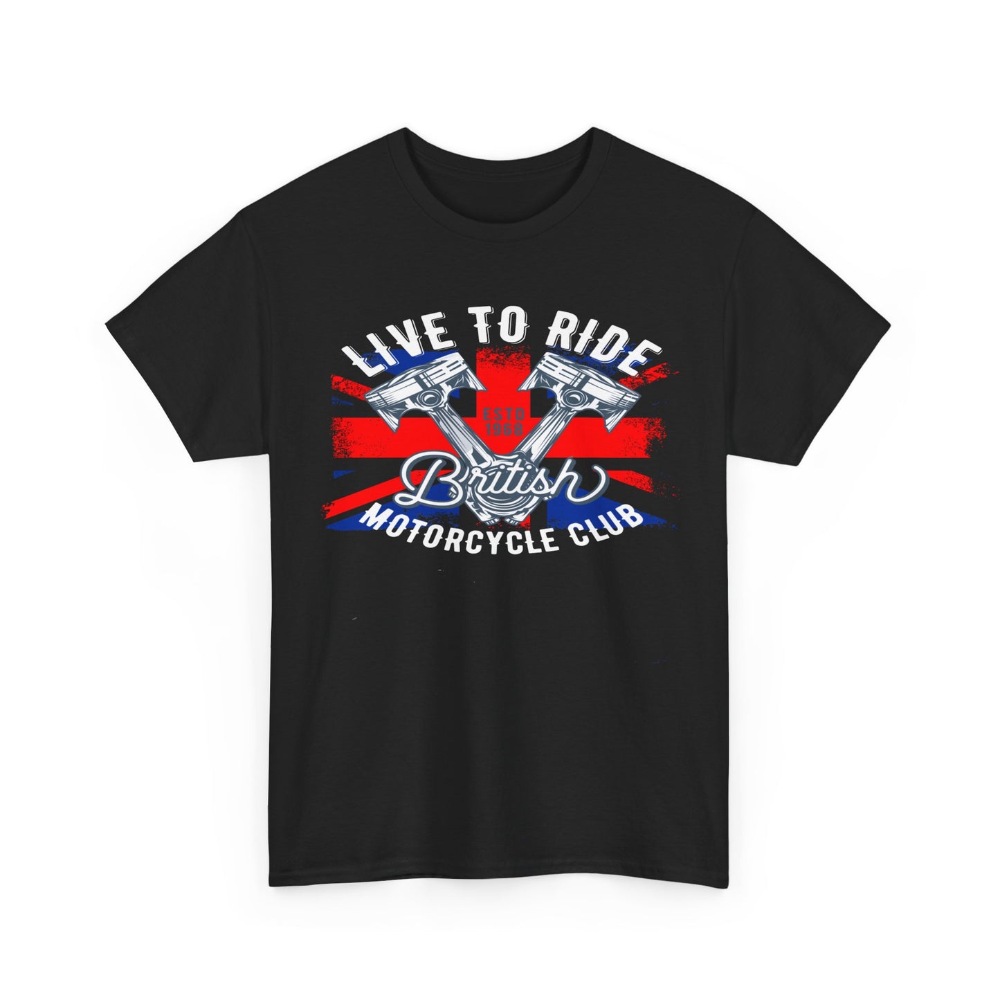 Live To Ride T-Shirt | Gildan® 5000 Heavy Cotton™ - Edgy Biker Style with Classic Fit