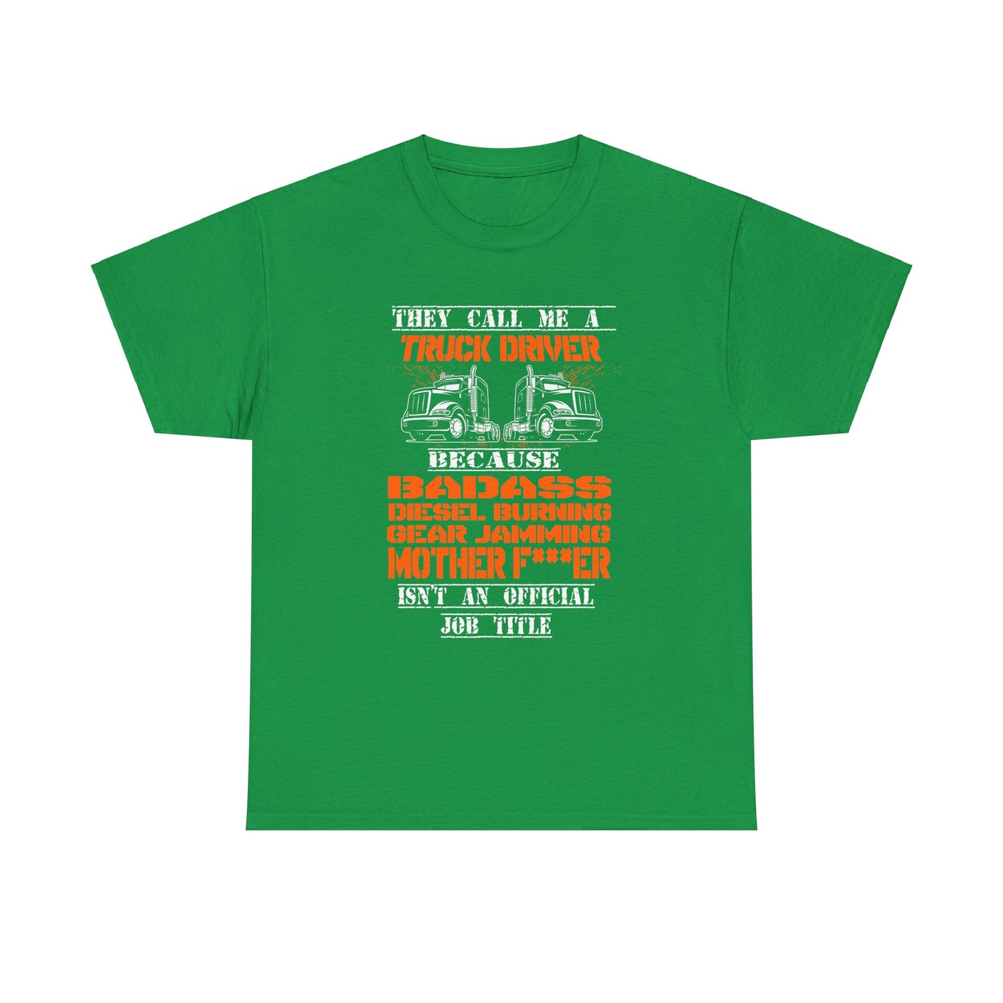 Bad Ass Trucker Tee - Gildan® 5000 Heavy Cotton™ Adult T-Shirt, Tough Design & Classic Fit