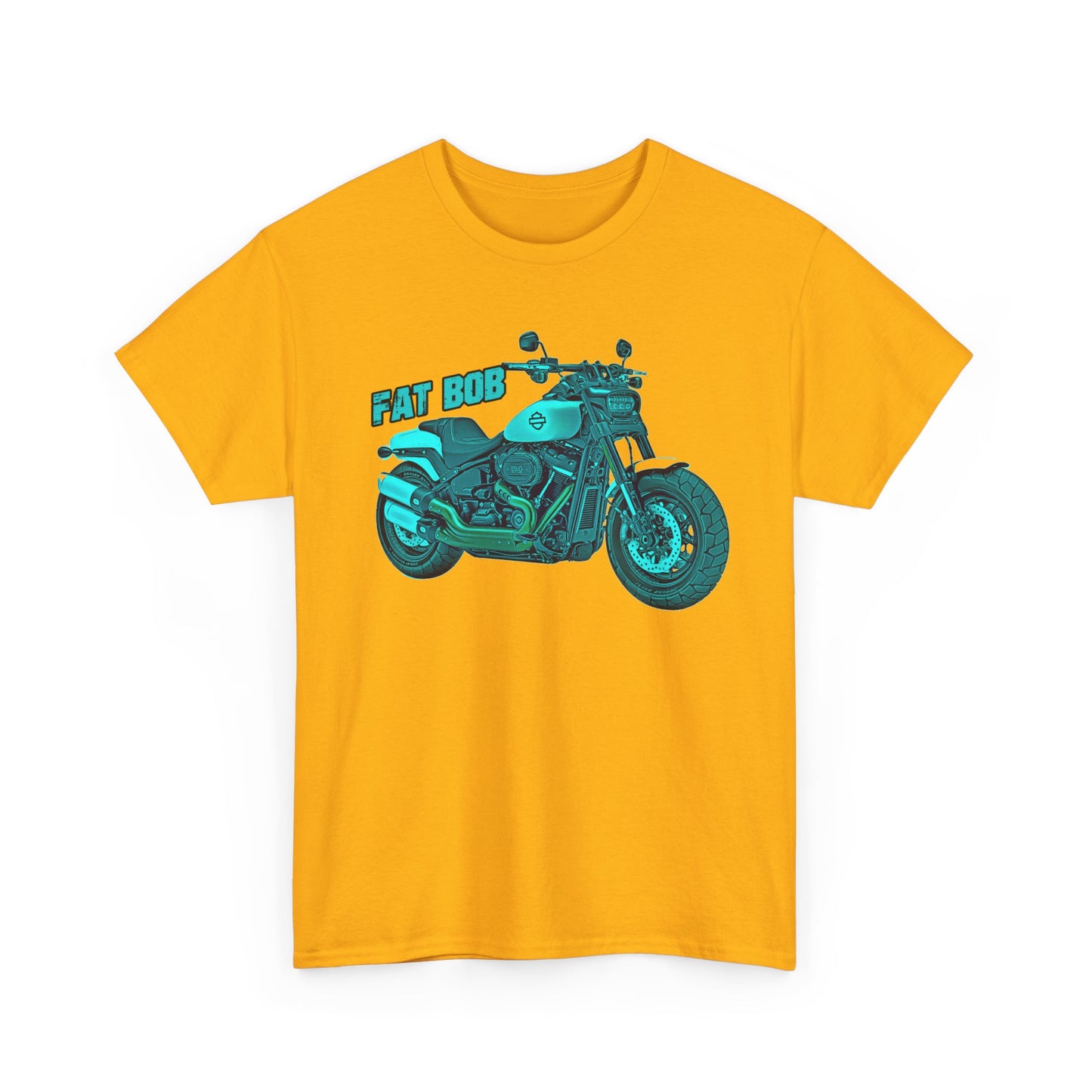 Harley Davidson Fatbob T-Shirt - Gildan® 5000 Heavy Cotton™, Stylish & Durable for Motorcycle Lovers