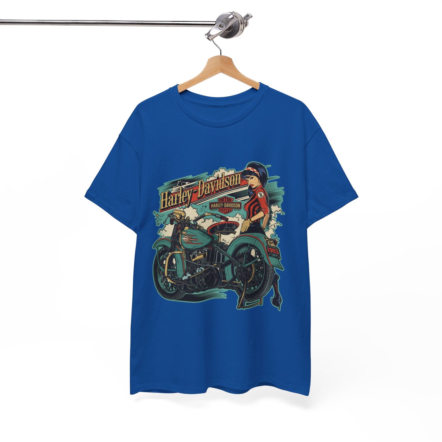 Harley-Davidson 1903 Retro T-Shirt - Gildan® 5000 Heavy Cotton™, Timeless Style, Built for Riders