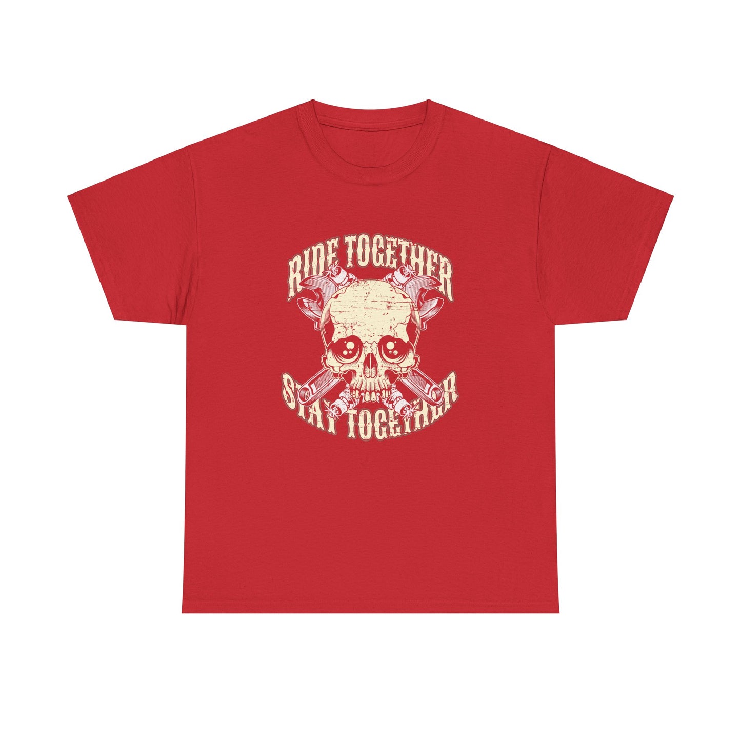 Ride Together, Stay Together T-Shirt | Gildan® 5000 Heavy Cotton™, Stylish and Classic Fit for True Bikers