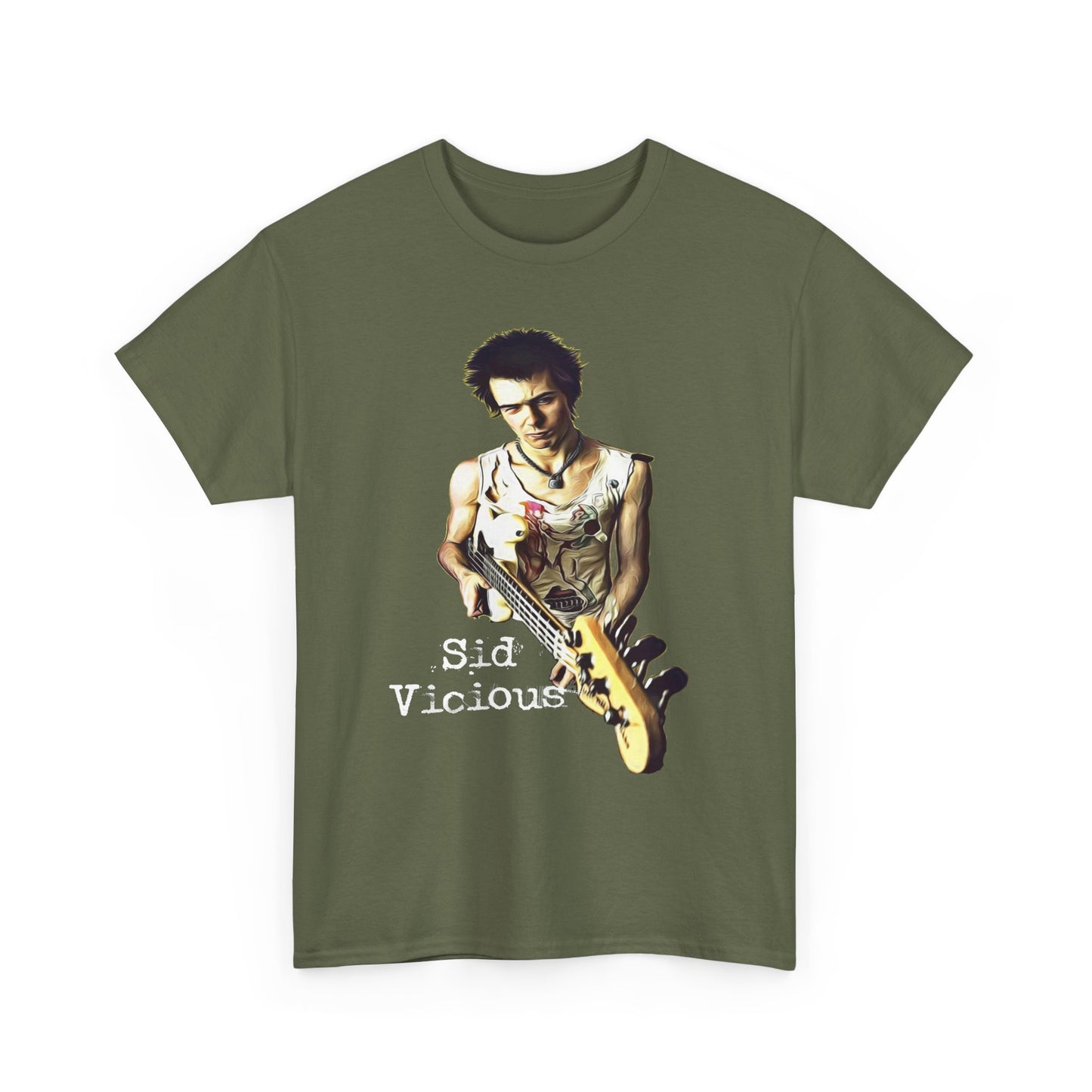 Sid Vicious Design Shirt: Stylish Edge in Heavy Cotton