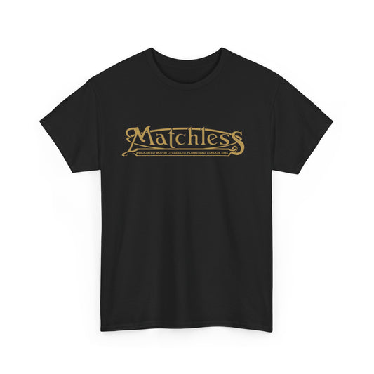 Elegant Rib Collar Matchless Motorcycles Logo T-shirt