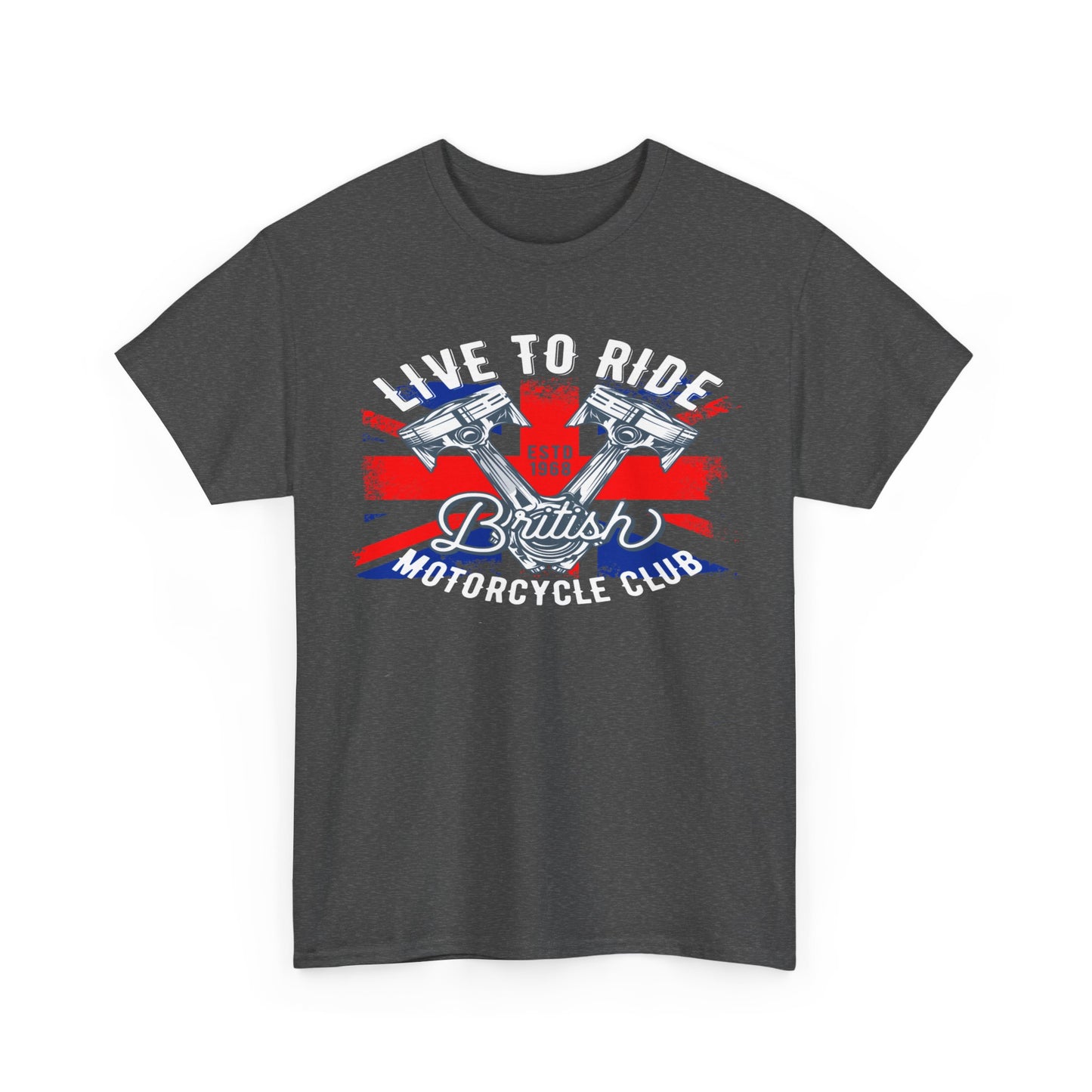 Live To Ride T-Shirt | Gildan® 5000 Heavy Cotton™ - Edgy Biker Style with Classic Fit